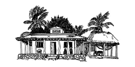 Ilustración de la casa de Finca Marta
